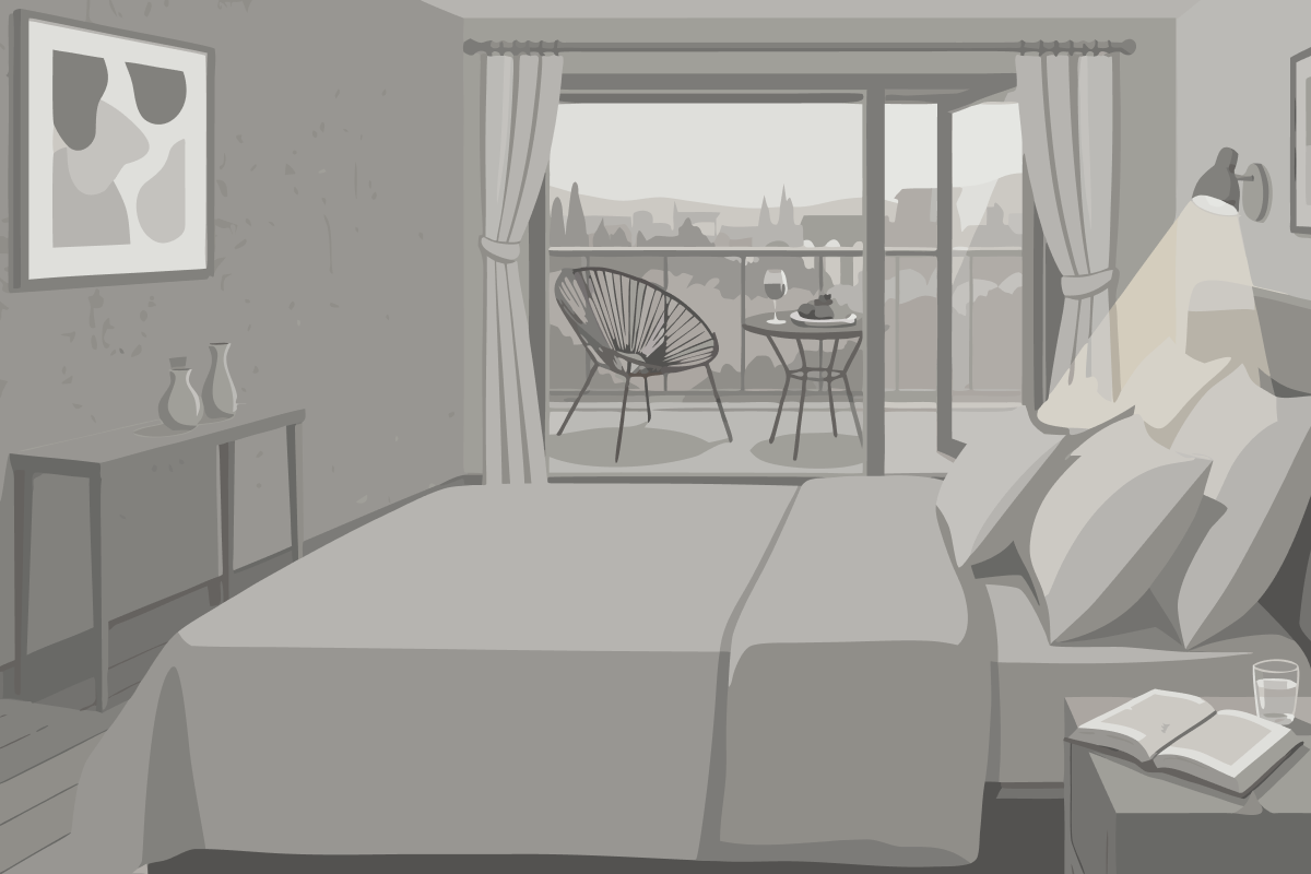 Familiensuite mit Balkon